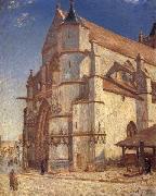 Alfred Sisley The Church at Moret in Morning Sun oil painting